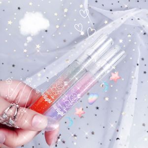 Mirror Lip Glaze Glass Water Three-color Gradient Juice Lip Oil Transparent Star Lip Gloss Water Film