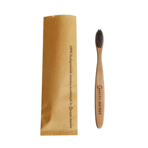 Natural Biodegradable Bamboo Toothbrush Disposable Hotel Toothbrush