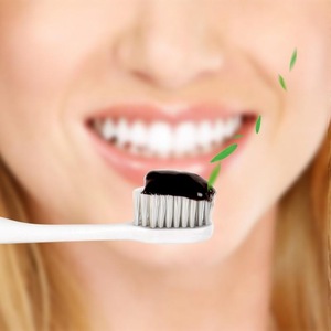 Natural fluoride free & sls free teeth whitening activated organic black coconut charcoal toothpaste