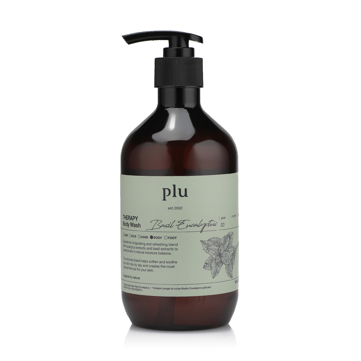 (PLU) Therapy Body Wash Basil Eucalyptus 500g