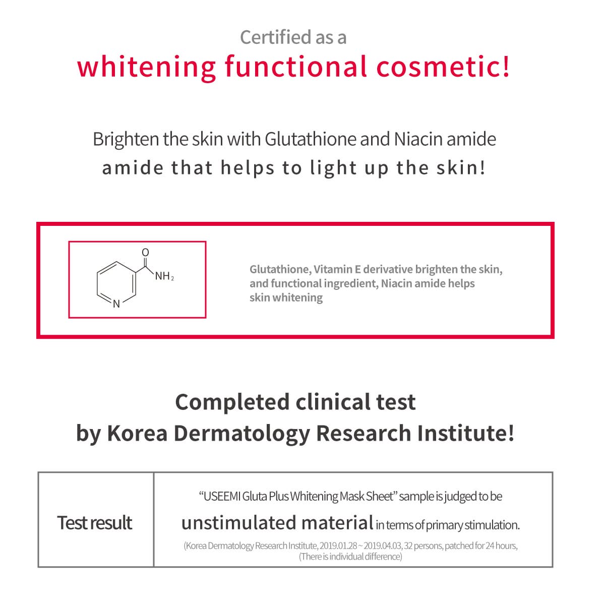 Useemi GLUTA PLUS Whitening Mask Sheet