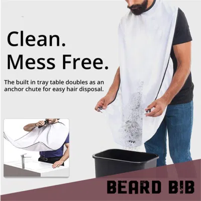 Waterproof Beard Shaving Apron Clean Hair Face Shaved Apron Men&prime;s Beard Trimming Apron Beauty Set