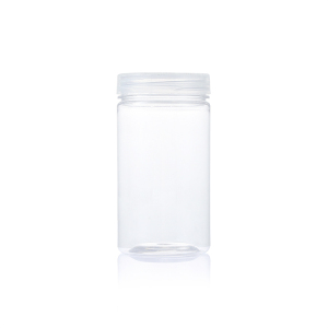 Wholesale  Clear 100ml 200ml 300ml 500ml 4oz  8oz Cosmetic Packaging Cream jar PET plastic jars with lids