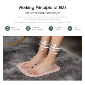 wireless electric EMS muscle stimulator shiatsu foot massager cushion mat foot massage pad