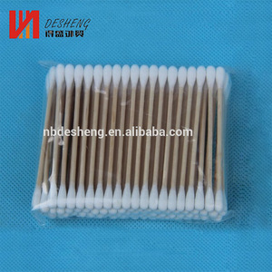 wood or plastic handle sterile cotton buds packing in opp bag pvc box