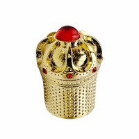 Custom Luxury Crown-shaped Metal Zinc Alloy Gold Color Plated Perfume Bottle Cap