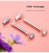 Hot-selling Electroplating Silver Color 304 Stainless Steel Facial Roller Massager Beauty Care Tool