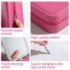 Hot Pink Travel Cosmetic Organizer Storage Box LED Lighted Mirror Custom Logo Travel Jewelry Organizer Case Portable Makeup Bag