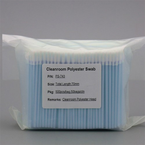 Cylindrical Shape Head Cleanroom Polyester Swab for Cleaning Small Slotted and Grooved Areas