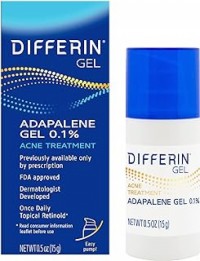 Differin Acne Treatment Gel, 30 Day Supply, Retinoid Treatment for Face with 0.1% Adapalene