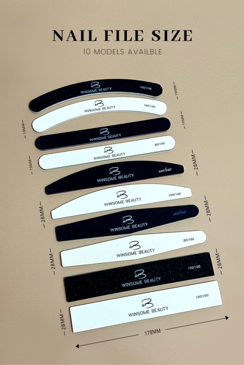 Professional Wholesale High Quality Custom Logo Double Emery Nail File 240 Professional Reusable Classical 179x19x4mm/179x28x4mm