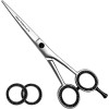 Professional 440C Steel Barber Scissors 6.5 inch hairdressing Shears Hair Cutting Scissors with Silk Leather Case