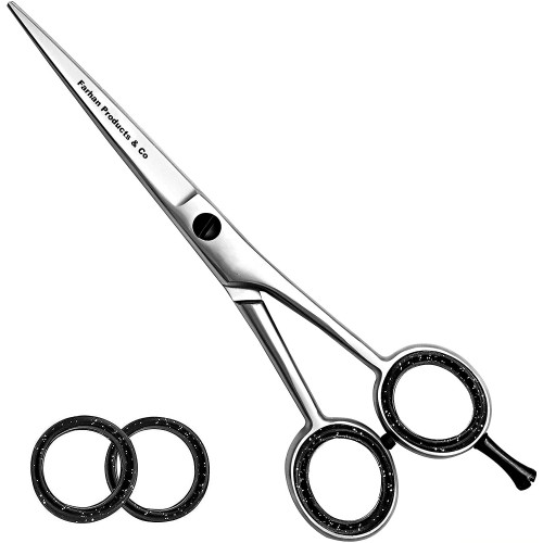 Professional 440C Steel Barber Scissors 6.5 inch hairdressing Shears Hair Cutting Scissors with Silk Leather Case