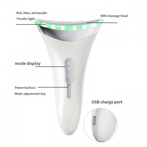 Electric Neck Beauty Instrument To Reduce Neck Wrinkles, Nasolabial Fold Care and Beauty EMS Micro-current Massager