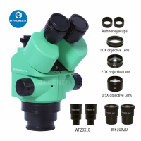3.5X-180X Simul-focal Green Trinocular Zoom Stereo Microscope Head