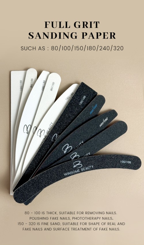 Professional Wholesale High Quality Custom Logo Double Emery Nail File 240 Professional Reusable Classical 179x19x4mm/179x28x4mm