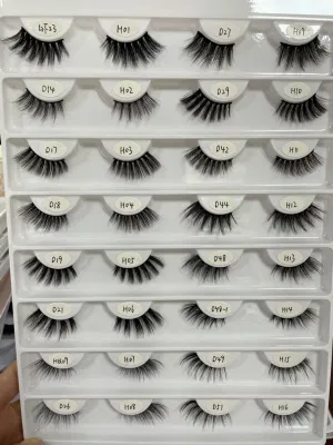 100% Plant Fiber Lashes with Custom Package Fluffy Wispy Degradable Eyelashes