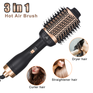 110v and 220v Hair Dryer Rotating Brush Salon Hair Straightener Comb Hot Air Brush Hair Dryer