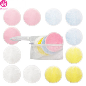 16 PACK Reusable Makeup Remover Bamboo Cotton Pads - Organic Cotton Rounds