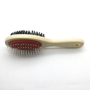 2018 Wholesale high quality detangling brush hair rubber cushion bristle nylon pet hair brush