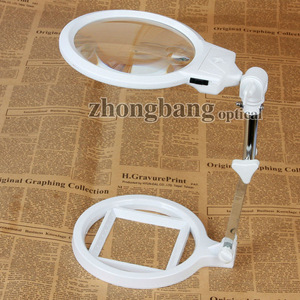 2.5x 125mm diameter acrylic lens foldable magnifying lamp