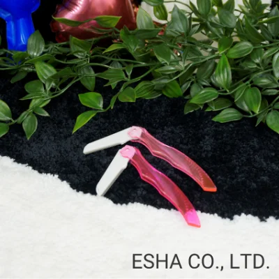 Convenience Cosmetic Eyebrow Shaping Tool Plastic Folding Eyebrow Knife