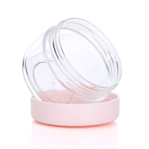 Cosmetic PS Plastic Cream Jar Transparent Jar with Colored Screw Cap 10g 15g 20g Cream Jar