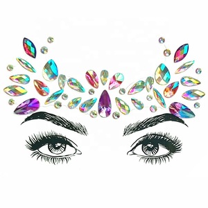 Eco-friendly Diamond Face Sticker Rhinestone Stickers Body Gems Temporary Tattoo Sticker