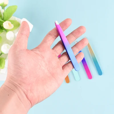 Eyebrow Tweezers Colorful Gradient Color Beauty Tool