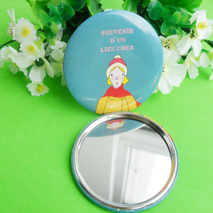 High quality cheap custom round pocket tin mirror