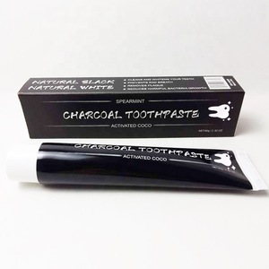In stock Organic OEM Private Label Coconut Activated Charcoal Teeth Whitening Toothpaste