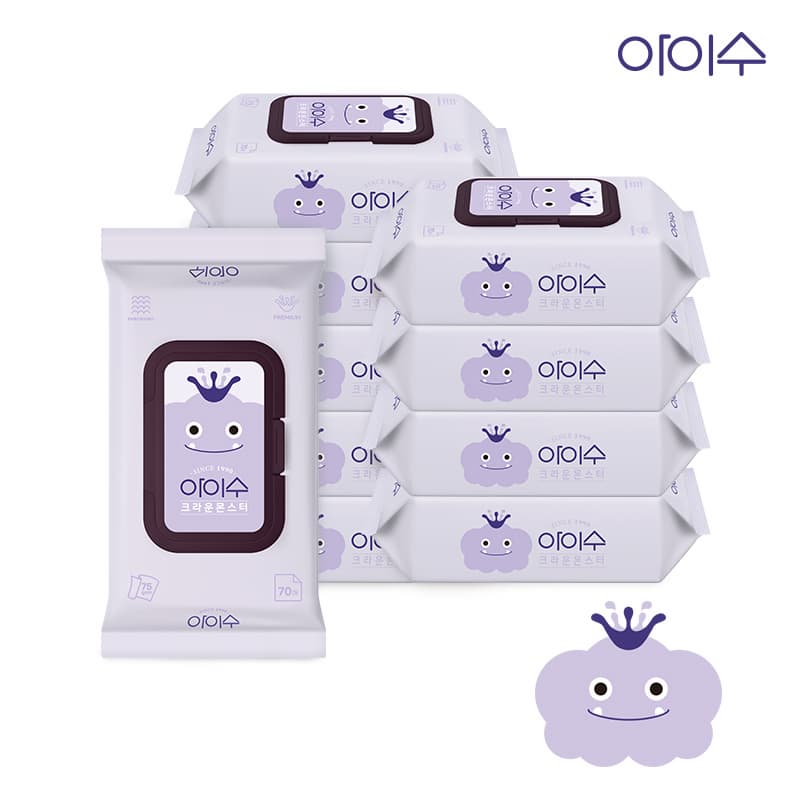 ISOO Crown Monster 75gsm Wet Wipes 70S