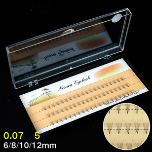 Korean professional Makeup Individual Cluster 5 Strips Cluster Mink Eyelashes Grafting False Eyelashes