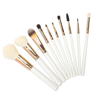 make up pinsel set organic makeup 10 pcs animal hair brush set