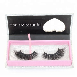 Manufacture custom eyelash box for natural premium 3D silk false eyelash