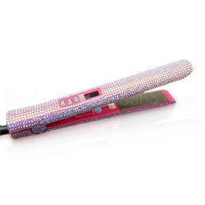 Minimum MOQ flat iron diamond inlaid hair straightener most popular wholesale flat irons