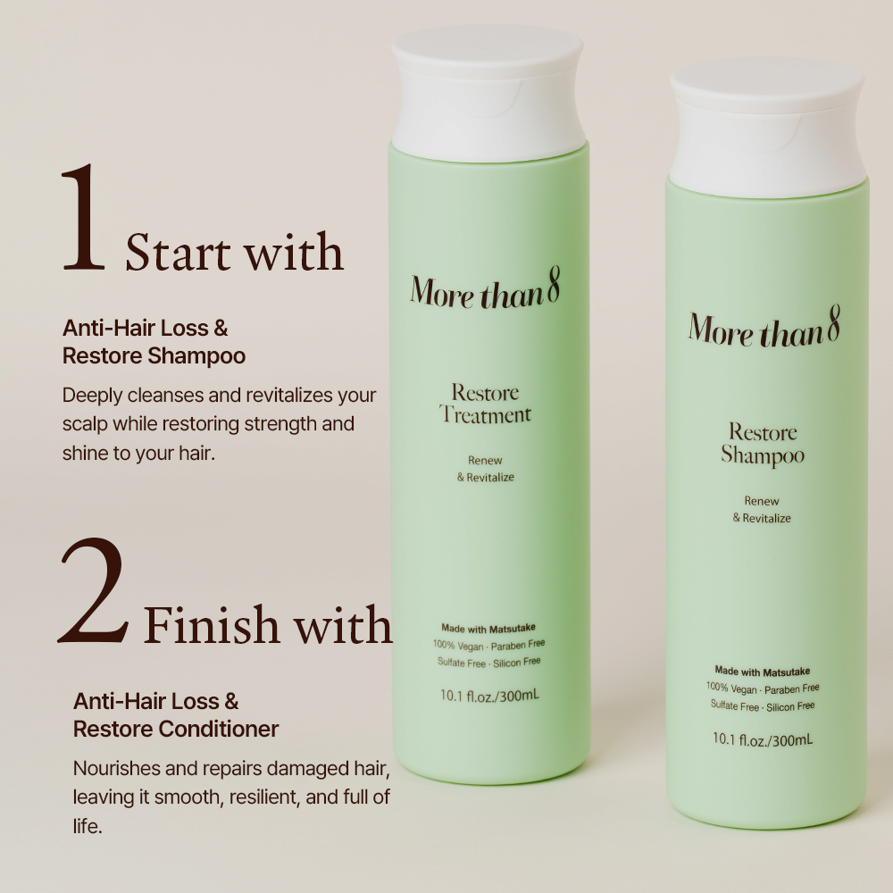 Morethan8 Restore Shampoo with Matsutake Extract