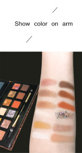 New arrival 12-color long lasting glitter eyeshadow palette high pigment eyeshadow oem