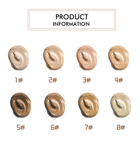 OEM bases para cara en maquillaje 8 color liquid Makeup Foundation waterproof make your own brand with low moq