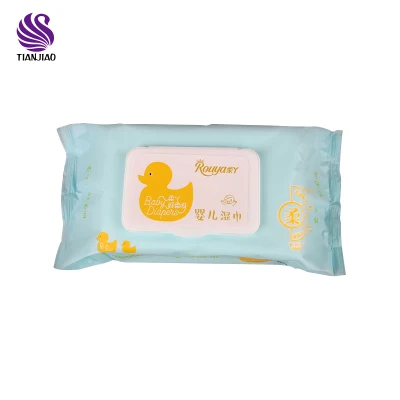 PE Bag Packed Natural Saline Wipes Without Alcohol