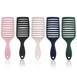 Personal packaging aluminium ceramic boar hair bristle brush curve hair brush wave