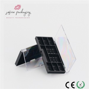 plastic 8 color empty eye shadow case for cosmetic