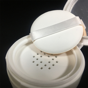 Plastic single wall 50ml 50g 1.7oz PP cosmetic talcum face loose powder clear white jar packaging