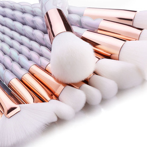 Private Label 10 Pcs Cosmetics Mascara Glitter Makeup Brush Set