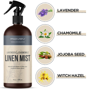 Private label OEM Natural Lavender Linen and Room Fabric Spray Chamomile rosemary mint rose essential machine purifier palm oil