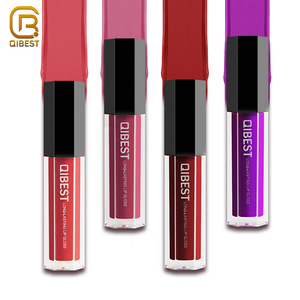 QIBEST Cosmetics Makeup Custom Logo No Label Unlabeled Long Lasting Lip Gloss