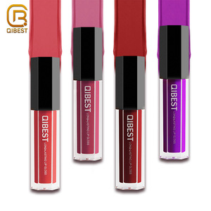 QIBEST Cosmetics Makeup Custom Logo No Label Unlabeled Long Lasting Lip Gloss