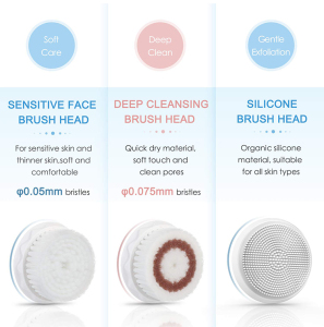 Skin Care Facial Deep Cleaning Waterproof Electric Facial Pore Cleaner Massage Brush Unique Silicone Face Cleansing Brush