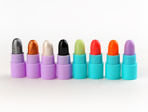 Super cute color changing 16 colors mini lip balm with eyeshadow