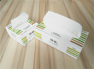 Top quality OEM Customized Logo Pull Box Facial Tissue Paper